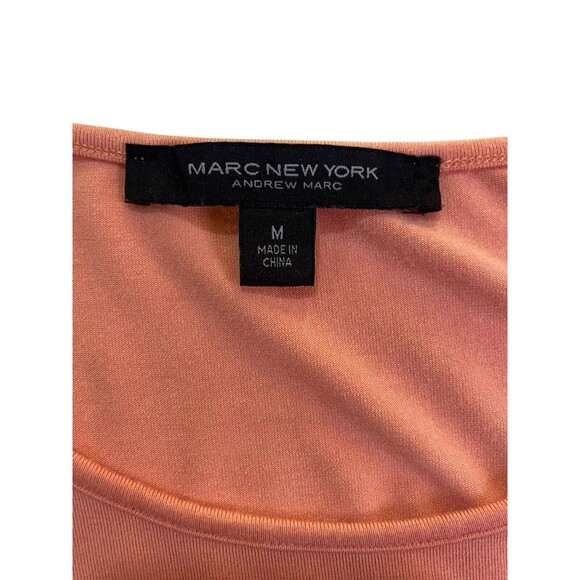 Marc New York Andrew Marc Womens Medium Peach Long Sleeve Floral Sheer Sleeves - Picture 4 of 10